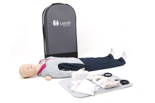 Resusci Anne QCPR, corps entier, valise à roulettes