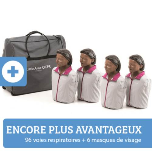 Pack de 4 Laerdal Little Anne QCPR - version noire - 5997